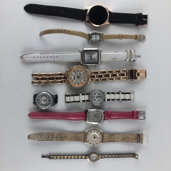 watch lot for parts or repair - 9 faces, invicta w/snakeskin glows! reseller buy